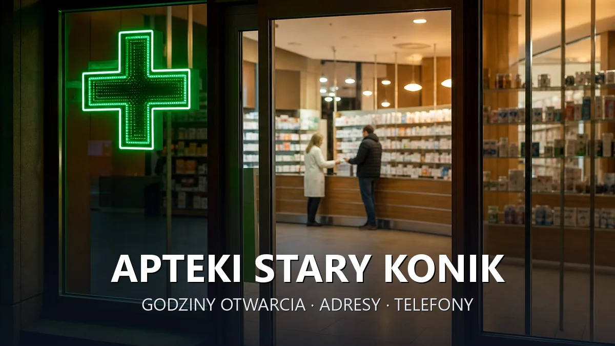 Apteki Stary Konik, gmina Halinów, powiat miński - adresy, telefony, godziny otwarcia