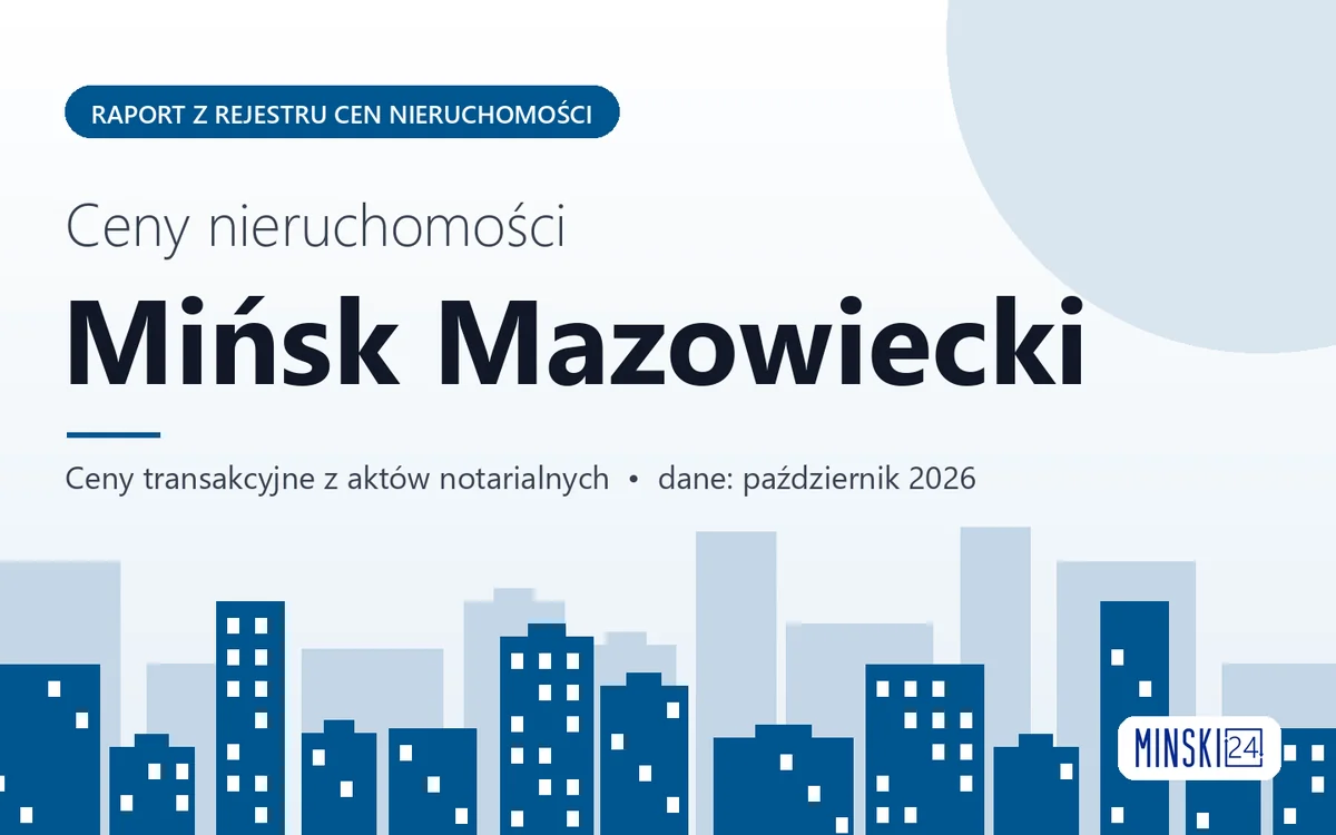 Ceny mieszkań w Mińsku Mazowieckim — październik 2026