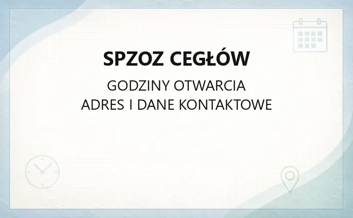 SPZOZ Cegłów - kontakt, rejestracja, poradnie i badania