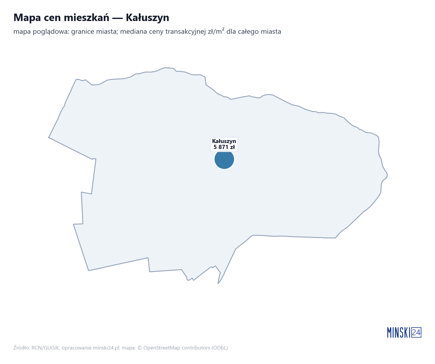 Mapa cen mieszkań - Kałuszyn