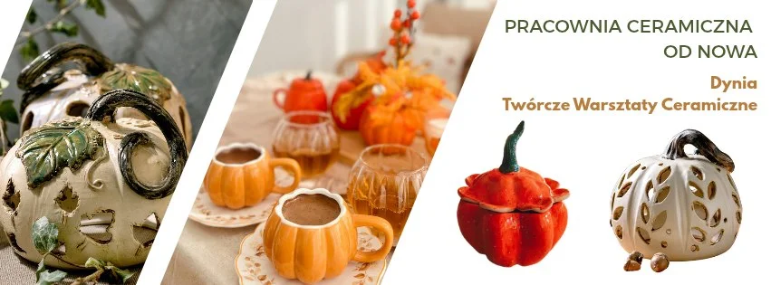 Grafika promocyjna wydarzenia Ceramiczne Dynie – warsztaty jesienne w Mińsku