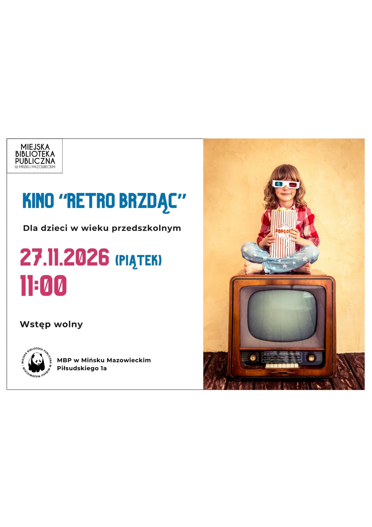 Grafika promocyjna wydarzenia Kinoteka Retro Brzdąc