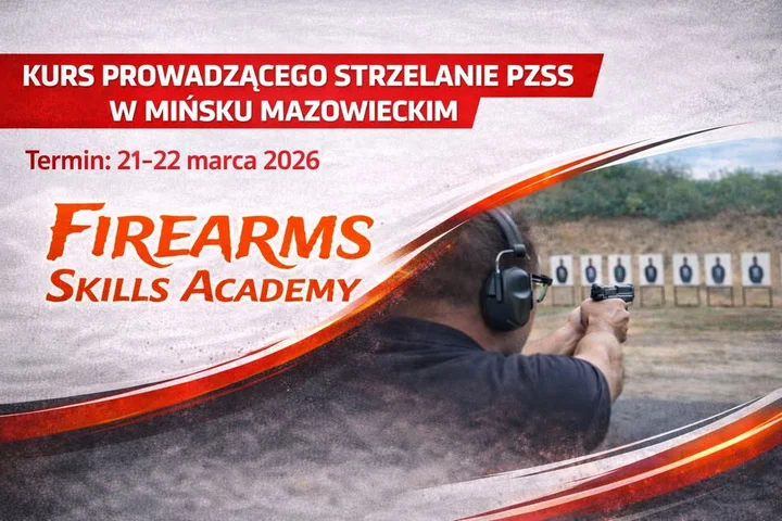 Grafika promocyjna wydarzenia Kurs prowadzącego strzelanie PZSS w Mińsku Mazowieckim (21–22 marca 2026)