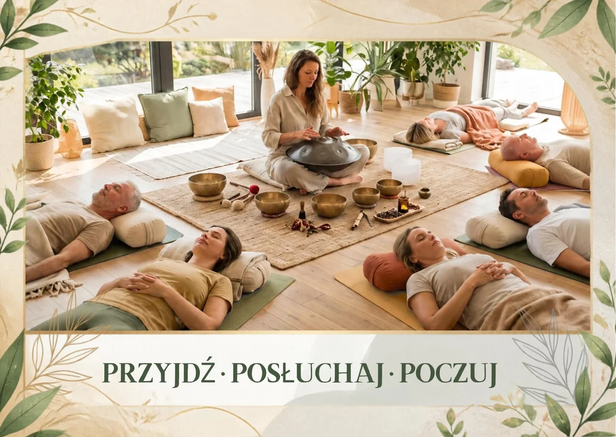 Grafika promocyjna wydarzenia Relaksacja przy dźwiękach – Misy dźwiękowe & Rav Vast: wieczór relaksu