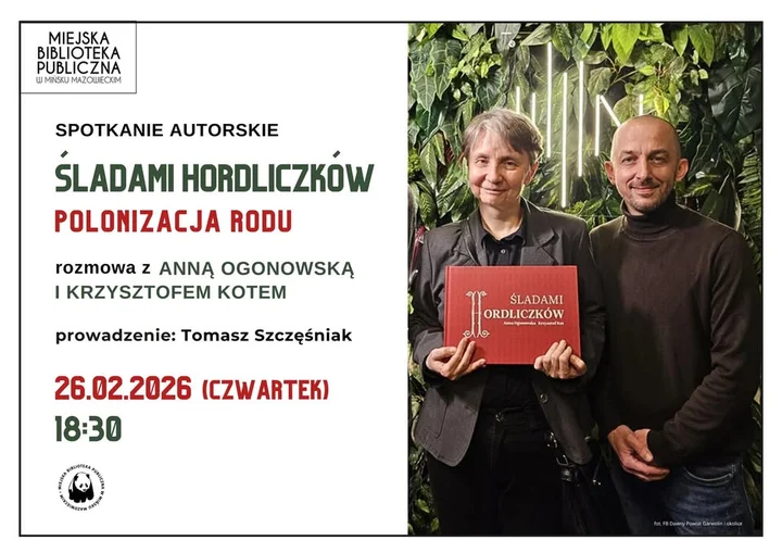 Grafika promocyjna wydarzenia Śladami Hordliczków — spotkanie o polonizacji rodu