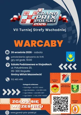 Grafika promocyjna wydarzenia VII Grand Prix 2026 Stojadła – finał ligi warcabowej