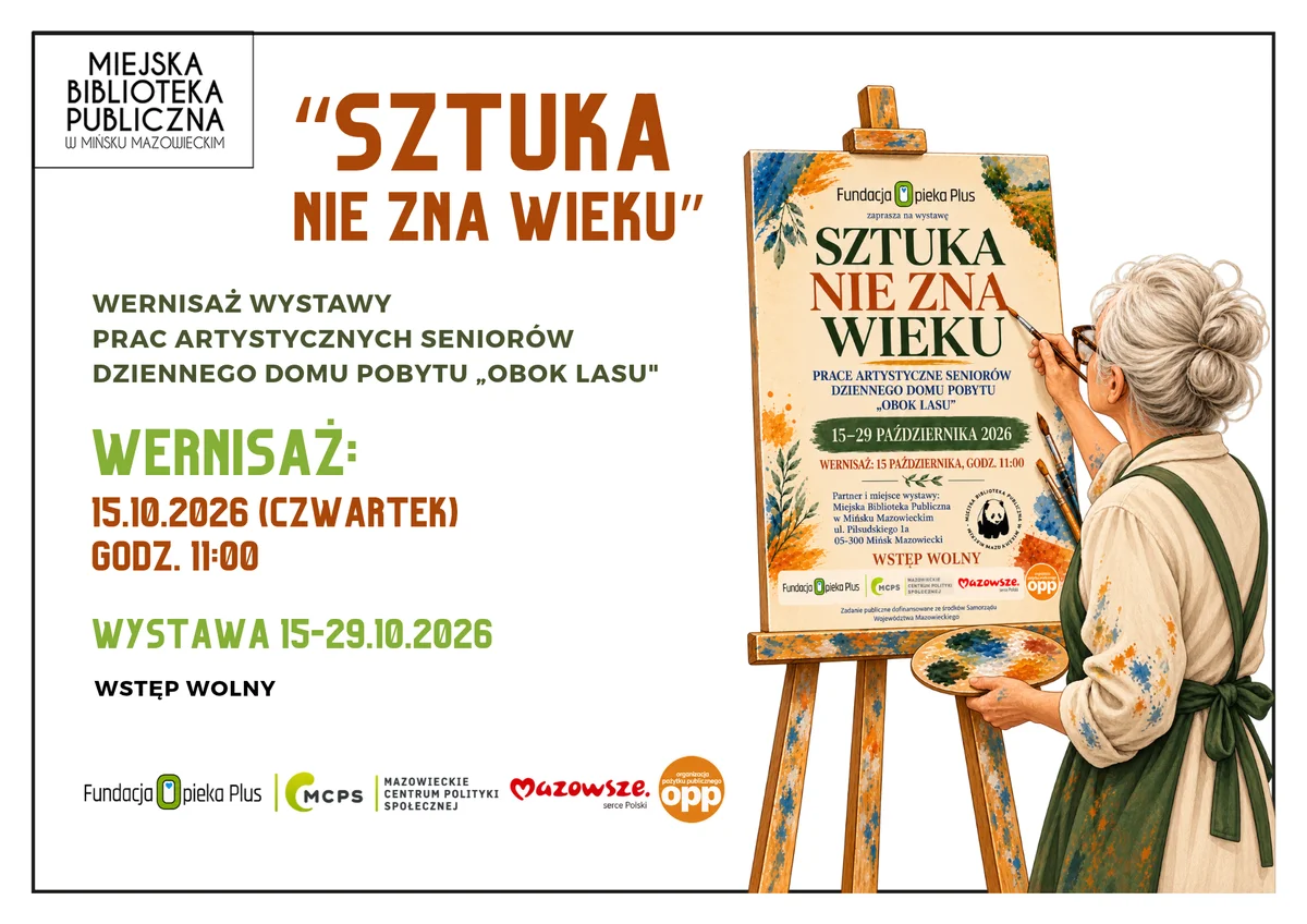 Grafika promocyjna wydarzenia Wernisaż „Sztuka nie zna wieku”