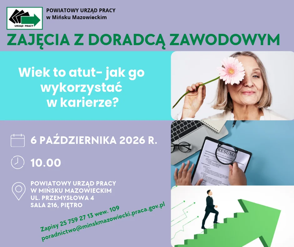 Grafika promocyjna wydarzenia Wiek to atut – jak go wykorzystać w karierze?