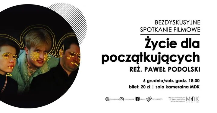 Grafika promocyjna wydarzenia Życie dla początkujących — bezdyskusyjne spotkanie filmowe w Mińsku Mazowieckim