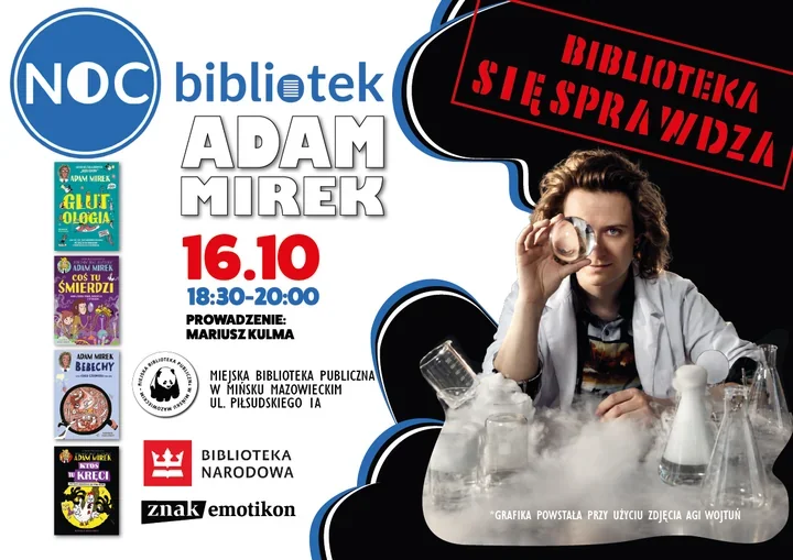 Gluty, bebchy i bioinżynieria. Adam Mirek rozkręci Noc Bibliotek w Mińsku