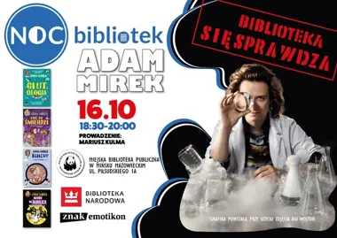 Gluty, bebchy i bioinżynieria. Adam Mirek rozkręci Noc Bibliotek w Mińsku