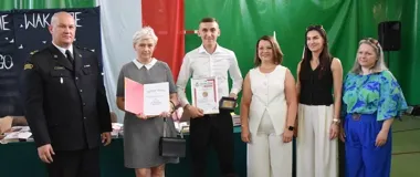 Po walce o życie w Kałuszynie młody bohater odebrał wyjątkową odznakę