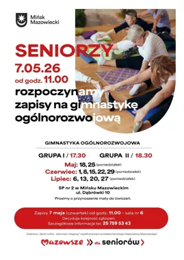 Seniorzy wrócą na maty. Miasto otwiera nabór na gimnastykę