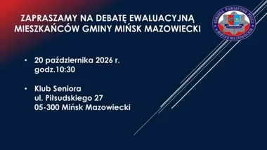 Debata o bezpieczeństwie w Mińsku Mazowieckim. Policja podała termin
