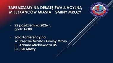 Debata o bezpieczeństwie w Mrozach. Policja zaprasza mieszkańców