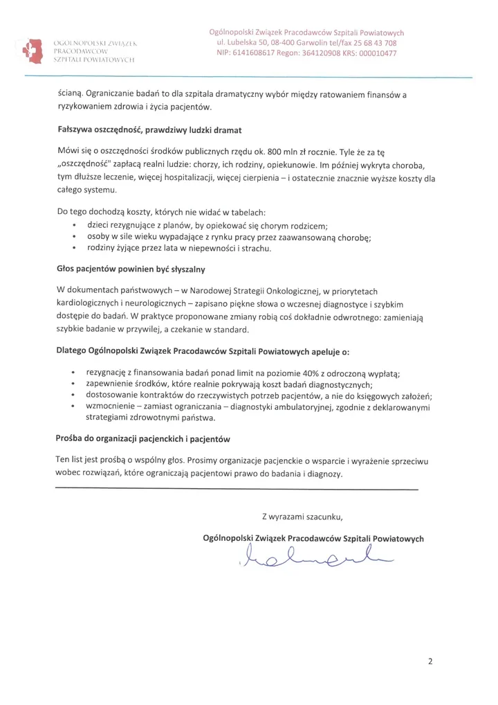 Nowe zasady finansowania diagnostyki mogą wydłużyć drogę do leczenia