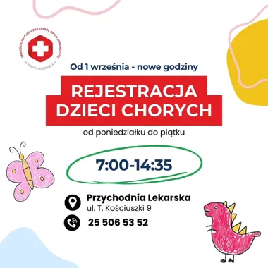 Zmiana godzin rejestracji dzieci chorych w mińskiej przychodni