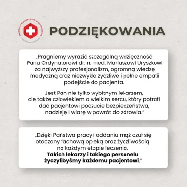 Rodzina napisała do oddziału chirurgicznego. Padły słowa wdzięczności