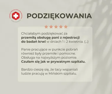 Miński szpital dostał list z podziękowaniami. Ważna była zwykła życzliwość