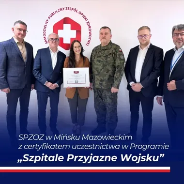 Certyfikat „Szpitale Przyjazne Wojsku” dla placówki z regionu