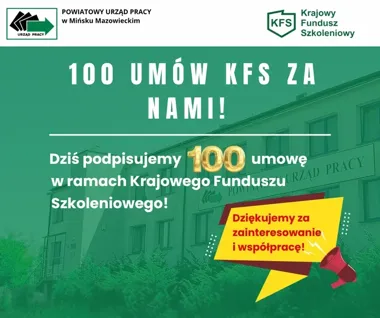 Powiatowy urząd podpisał setną umowę KFS. Będą kolejne