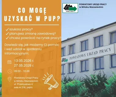Dwa majowe spotkania o wsparciu z PUP w Mińsku Mazowieckim
